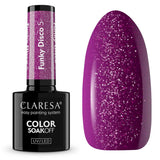 Claresa UV-LED-Gel-Nagellack, 5 ml, Funky Disco 5, violettes Vinyl