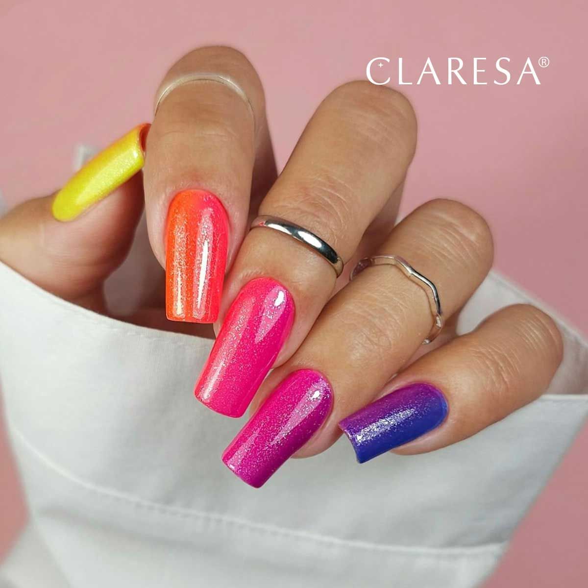 Claresa UV-LED-Gel-Nagellack, 5 ml, Funky Disco 5, violettes Vinyl