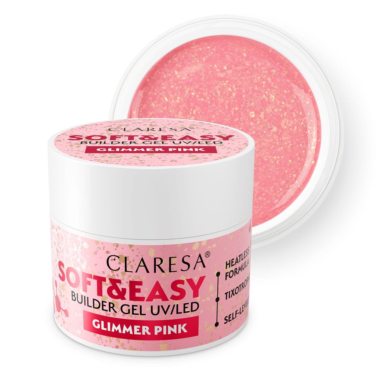 Claresa Keratin Soft Easy Builder Gel Glimmer Pink 12gr.