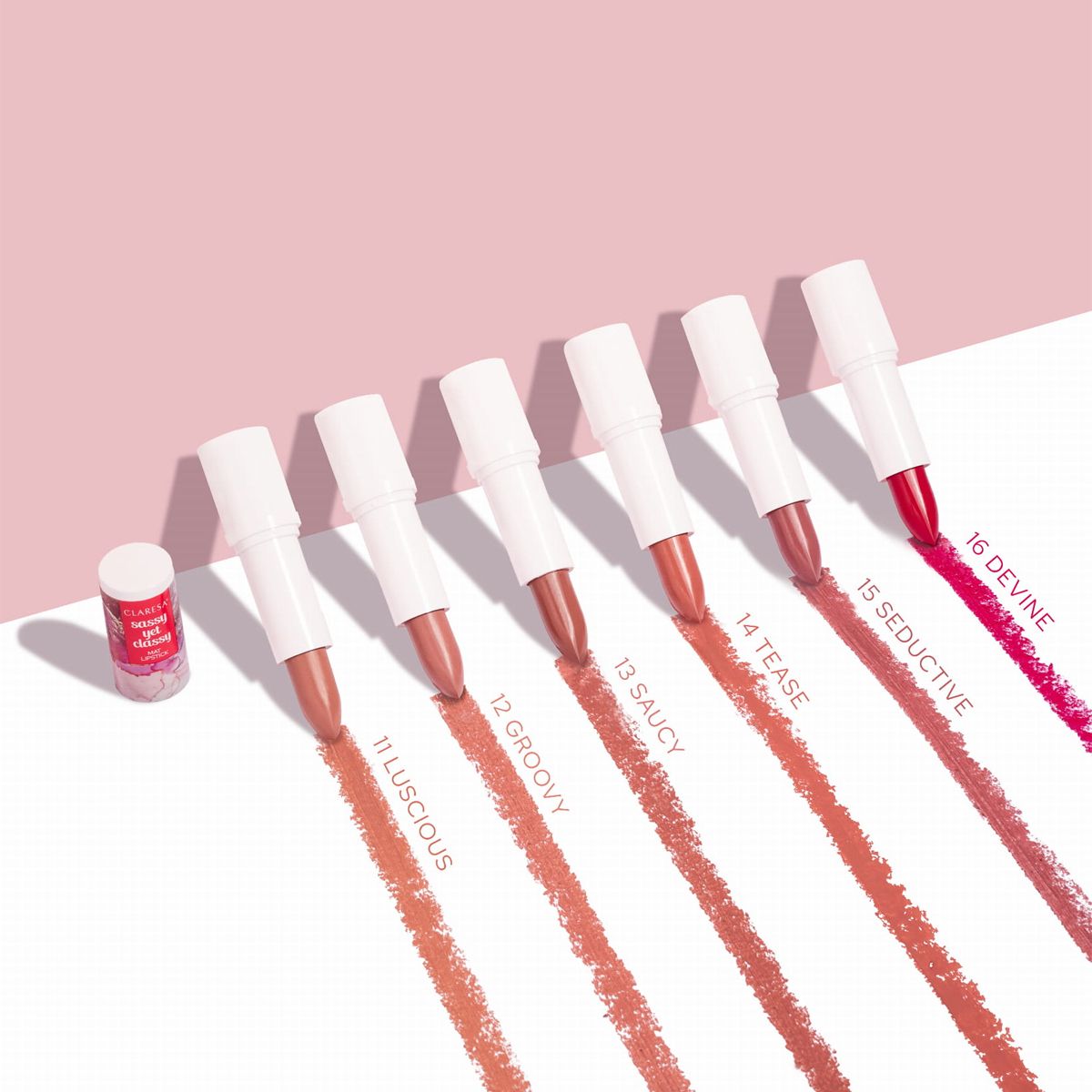 Claresa Matt-Lippenstift, frech und doch edel, 13 frech, 4 ml