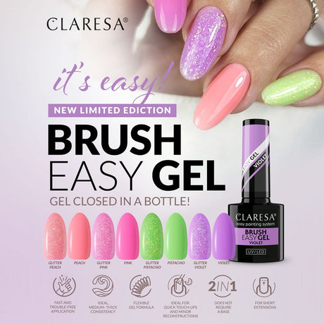 Claresa Pinsel Easy Gel rosa 5ml