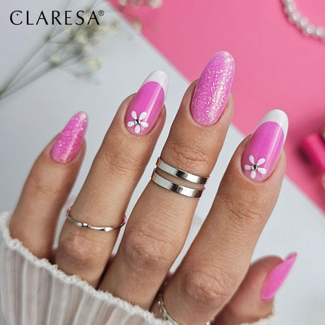 Claresa Pinsel Easy Gel Glitzer rosa 5ml