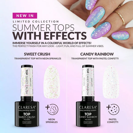 Claresa Top Coat ohne Abwischen, Sweet Crush, 5 ml