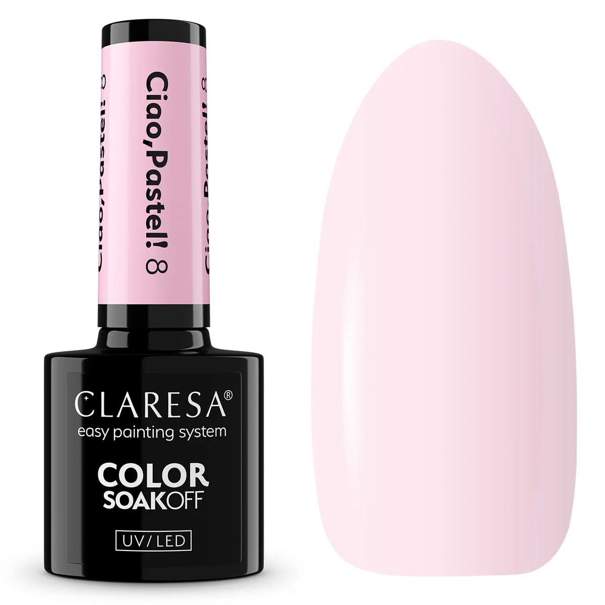 Claresa UV-LED-Gel-Nagellack, 5 ml, Ciao Pastell 8