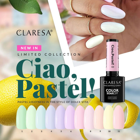 Claresa UV-LED-Gel-Nagellack, 5 ml, Ciao Pastell 10