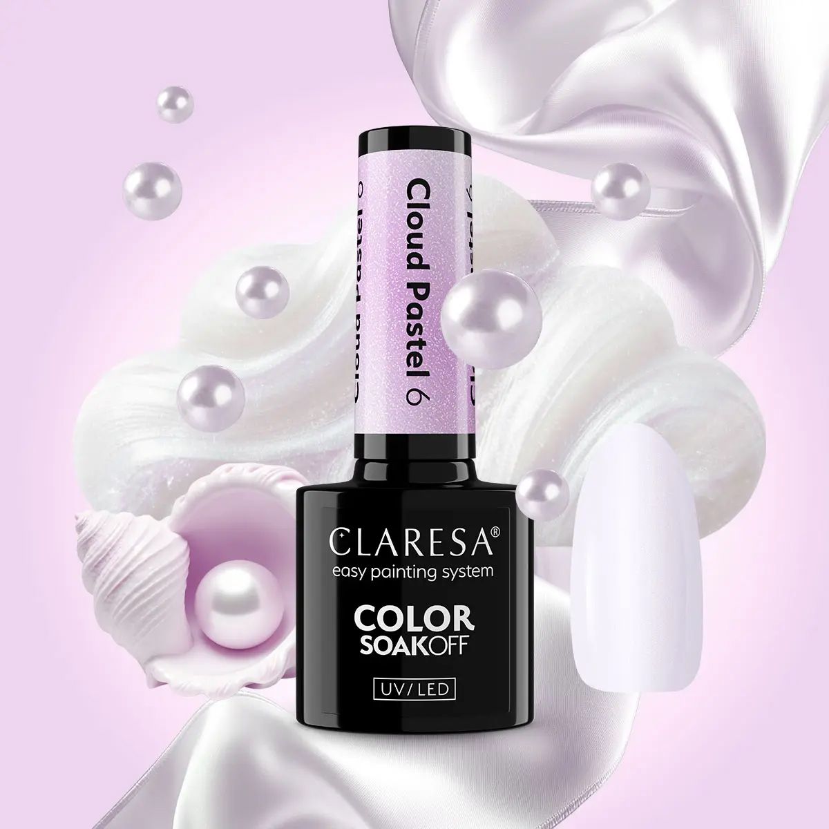 Claresa UV-LED-Gel-Nagellack, 5 ml, Wolkenpastell 6