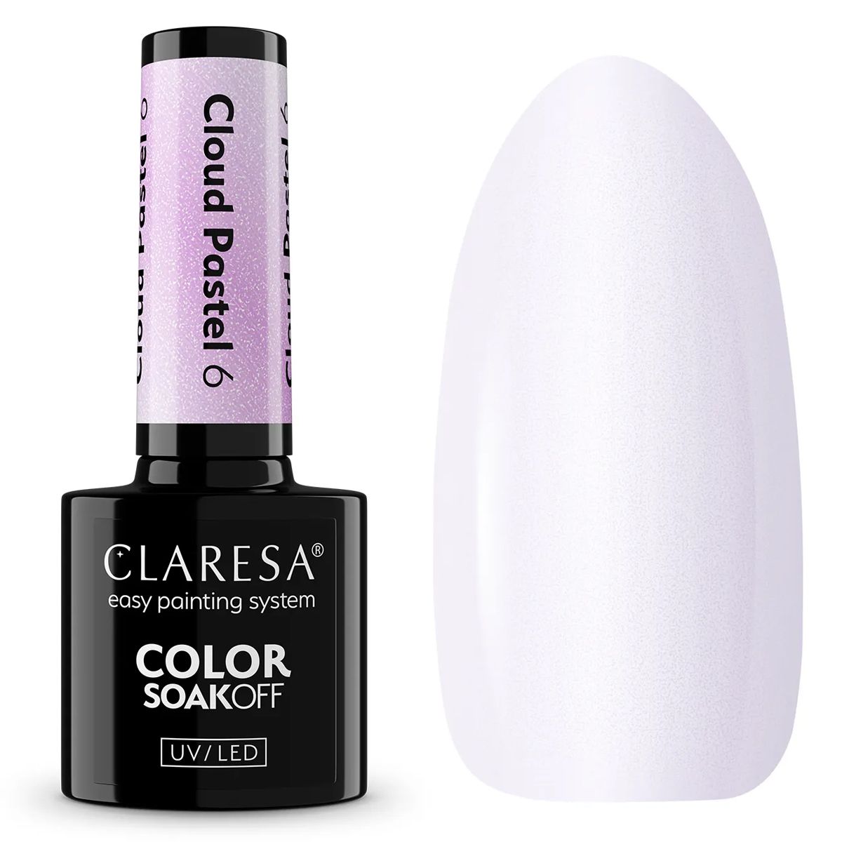 Claresa UV-LED-Gel-Nagellack, 5 ml, Wolkenpastell 6