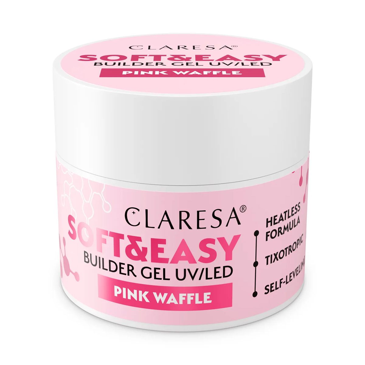 Claresa Keratin Soft Easy Builder Gel rosa Waffel 12gr.