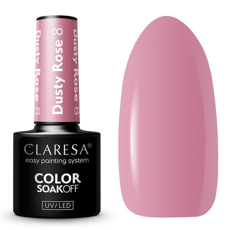 Claresa UV-LED-Gel-Nagellack, 5 ml, Dusty Rose 8