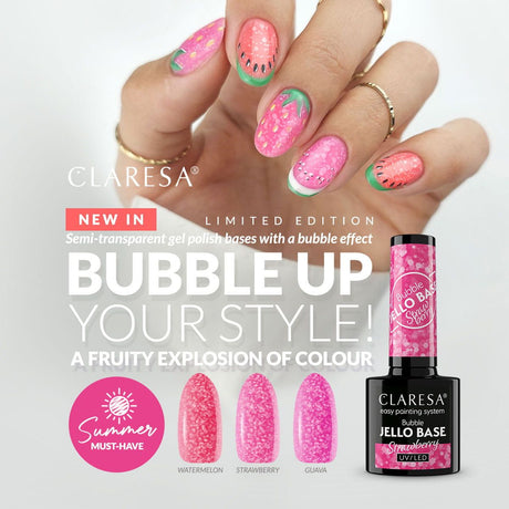 Claresa Bubble Jello Basislack Erdbeere 5 ml