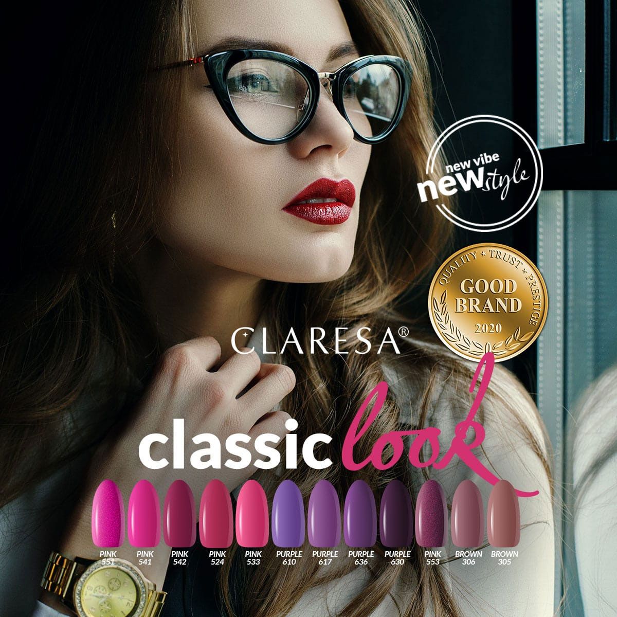 Claresa UV-LED-Gel-Nagellack, 5 ml, Lila, 630, klassischer Look