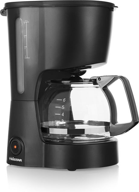 Tristar Kaffeemaschine 6-Tassen 600W schwarz, mit 0,6l Kanne (Camping)