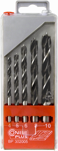 Con:p Satz Holzbohrer 4–10 mm, 5 Stück – bp302005