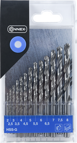 Connex-Set Stahlbohrer 2–8 mm, 13 Stück, blau – cox972128