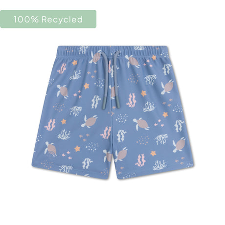 Korallenglück | Mehrfarbige UV-Schwimmboxershorts für Jungen