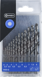 Connex-Set Stahlbohrer 2–8 mm, 13 Stück, blau – cox972128