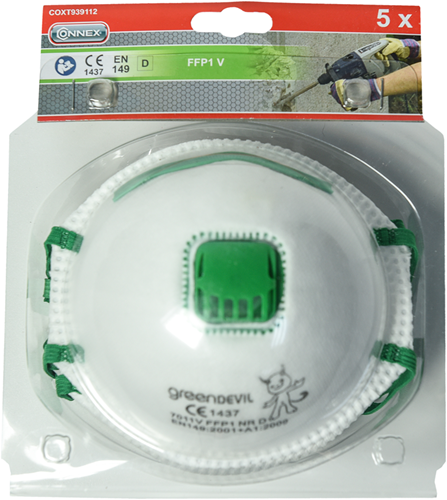 Connex Staubmaske ffp1v en149 5 Stück – coxt939112