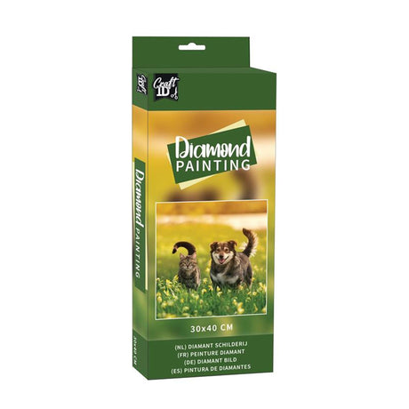 Grafix craft id diamond painting kat en hond 30x40cm
