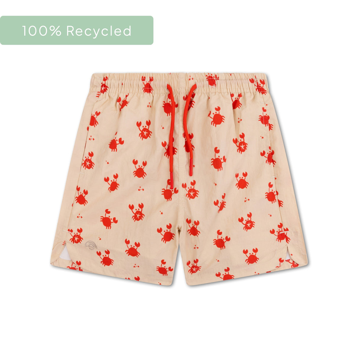 mürrisch | Beige rote UV-Badehose Jungen