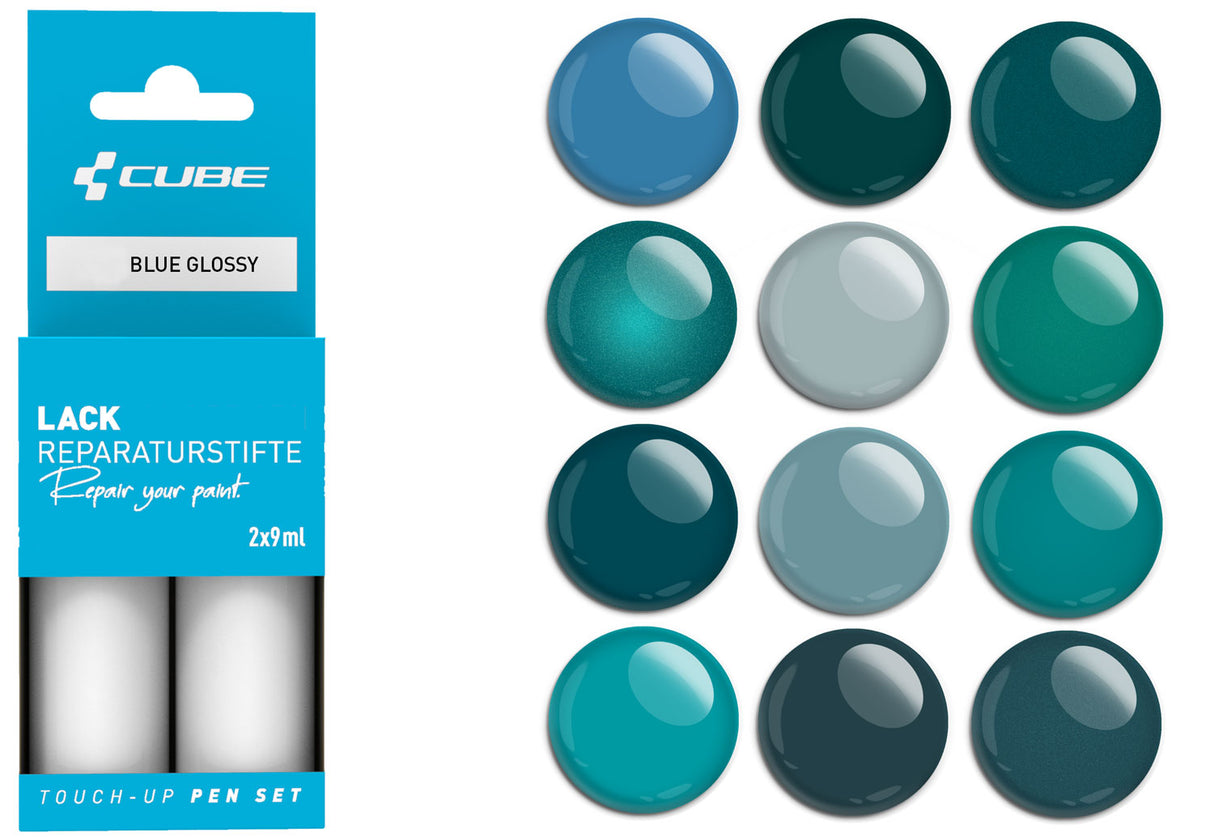 Cube Lackstift-Set blau glänzend