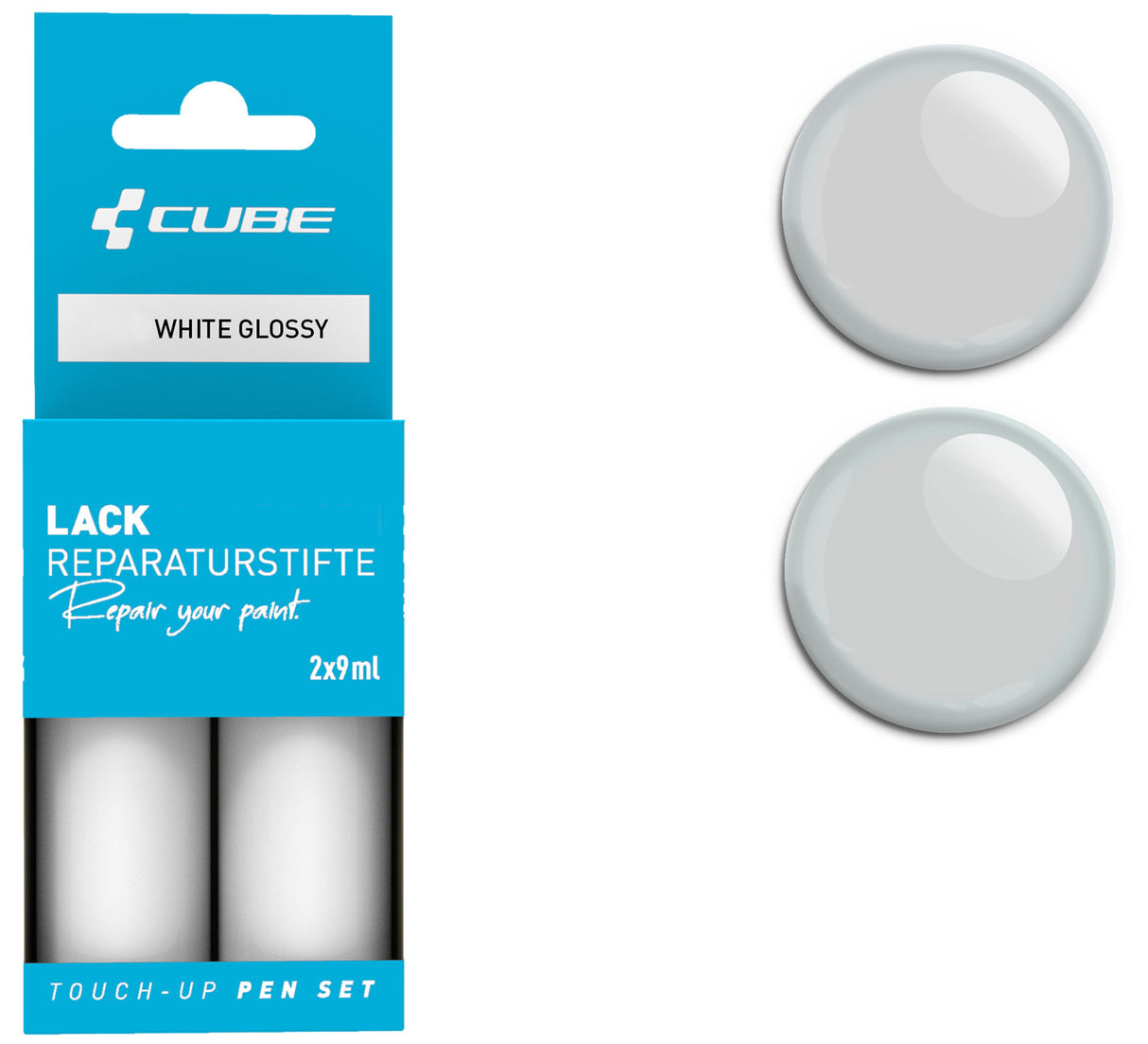 Cube Lackstift-Set weiß glänzend