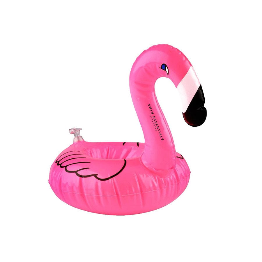 Traumlandschaft | Rosa aufblasbarer Getränkehalter Flamingo