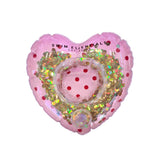 Aufblasbarer Getränkehalter rosa Herz