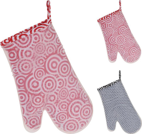 Hervorragender Ofenhandschuh für den Haushalt, außen aus Silikon, innen aus Stoff