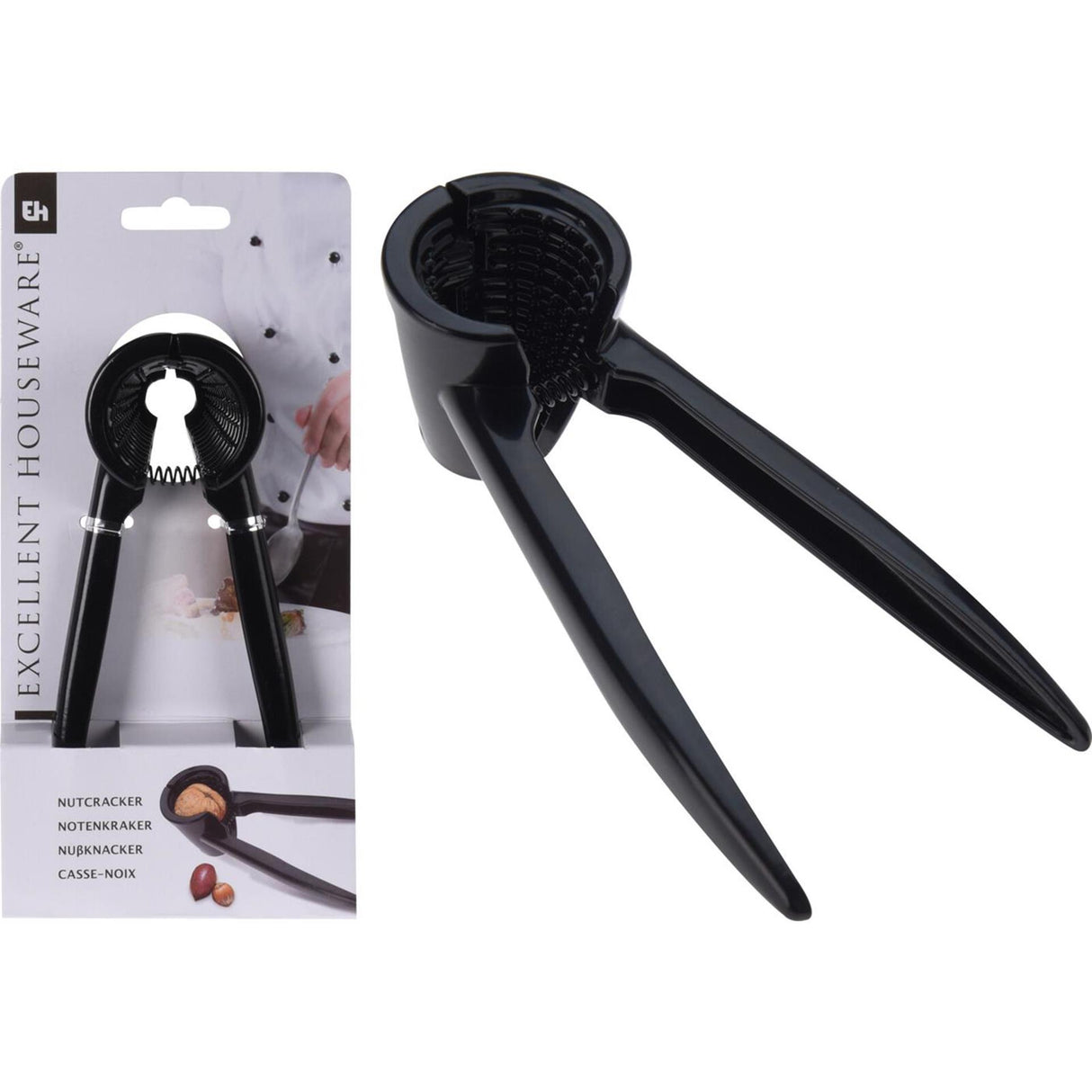 Excellent houseware notenkraker zwart 17,5cm notenkraker zwart 17,5cm
