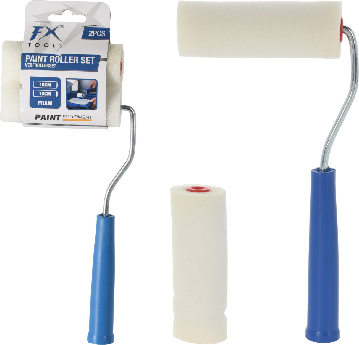 Fx Tools Farbroller Schaumstoff 2 Stück mit Halter