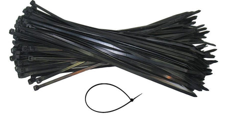 Kabelbinder ohne Markenzeichen, 4,8 x 370, schwarz, Beutel mit 100 Stück