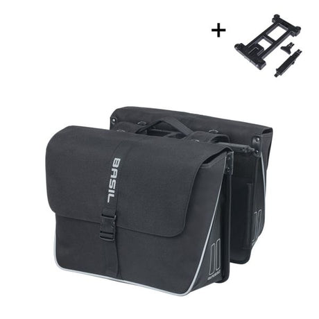 Basil Doppelte Fahrradtasche Forte Mik 35 Liter 15 x 38 x 30 cm – Schwarz