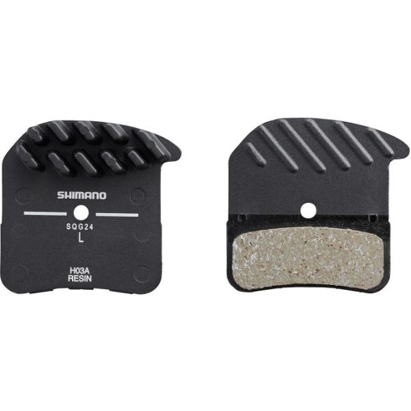 Shimano Scheibenbremsbelagsatz aus H03C-Harz mit Kühlrippen
