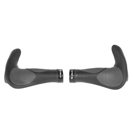 Velo -Griff Set M -Wave Eagull D3 bar mit Gelfüllung und Klemme - Schwarzgrau