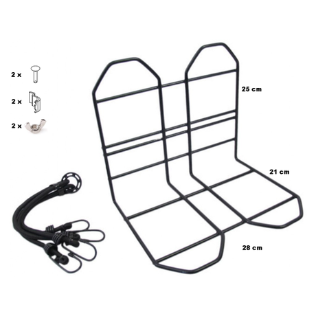 Gepäckdeck 28 cm Stahl schwarz