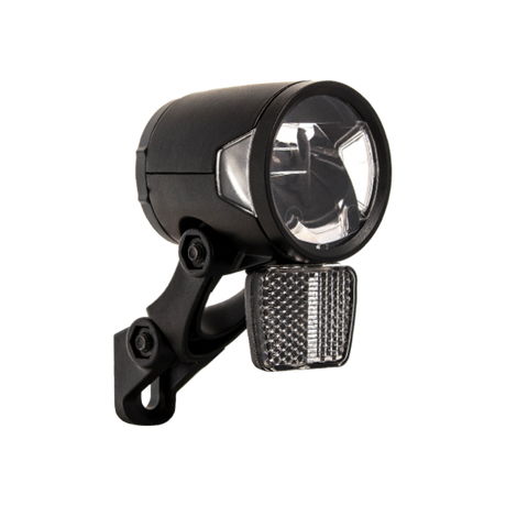 Scheinwerfer H -Black MR8 Dynamo - auf Funktion - mit Halter - 180 Lumen