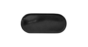 Metalen dienblad ovaal zwart 33,5x14,5x2cm