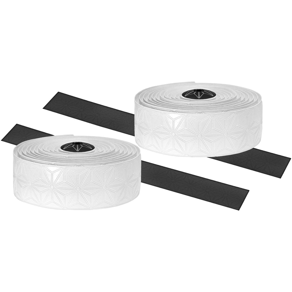 Supacaz – super klebriges Kush einfarbiges Lenkerband weiß inklusive Aluminium-Lenkerstopfen