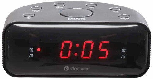 Denver Radiowecker LED FM schwarz Doppelalarm – 8140211
