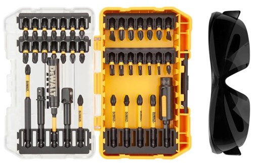Dewalt Zubehör 38-teiliges Flextorq-Schraubendreher-Bit-Set mit Sonnenbrille | im harten Fall - dt70740t-qz