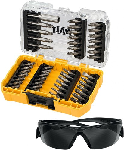 Dewalt Zubehör 53-teiliges Schraubendreher-Bit-Set mit Sonnenbrille | im harten Fall - dt70703-qz