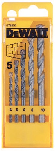 Dewalt accessoires cassette, 5-delige, standaard steenboren - dt6952-qz
