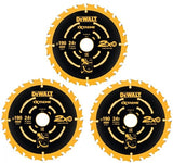 Dewalt Zubehör dt10399-qz Kreissägeblätter | 190mm | 24 t | extreme Rahmung | 3 Stück - dt10399-qz