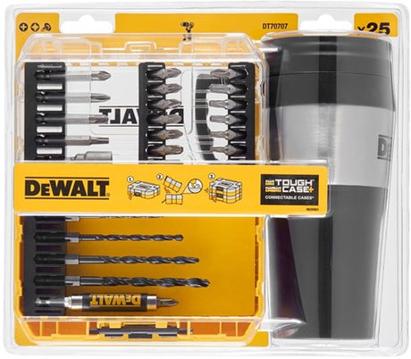 Dewalt-Zubehör dt70707-qz | 25-teiliger Bitsatz in stabiler Kofferkassette | mit Thermobecher - dt70707-qz