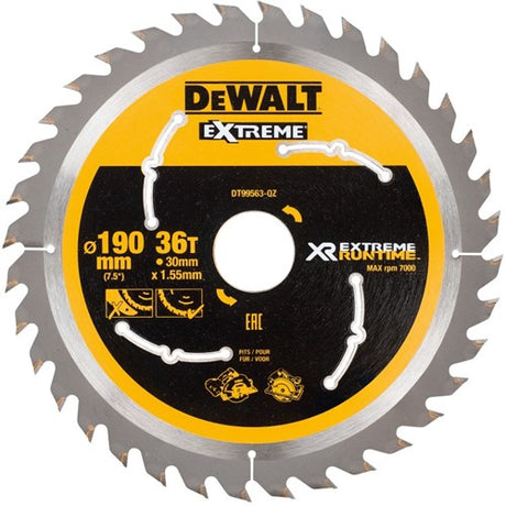 Dewalt Zubehör dt99563 xr Kreissägeblatt 190 x 30 mm 36 Zähne – dt99563-qz
