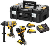 Dewalt dck2052h2t-qw | 18v xr brushless 2-delig voordeelset (2x 5.0ah accu) - dck2052h2t-qw
