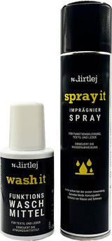 Dirtlej care set (250ml detergent, 400ml waterproofing spray)