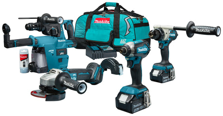 Makita dlx4155tx1 | Kombinationsset | 4 Maschinen | 18v | 2 x 5,0 Ah | Li-Ion - dlx4155tx1