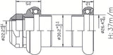 Tecora e Ball Kopf Set 1 Zoll Drahtpatral Alu 26.4 Kegel Silber