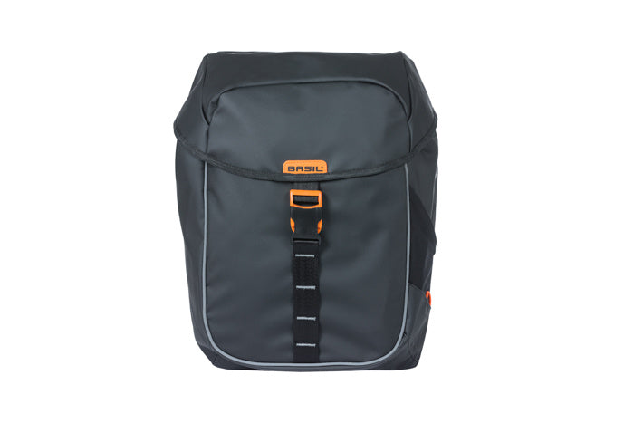 Basilikum Miles Tarpaulin Mik - Doppelfahrradbeutel, schwarz, wasserdicht, 34 Liter